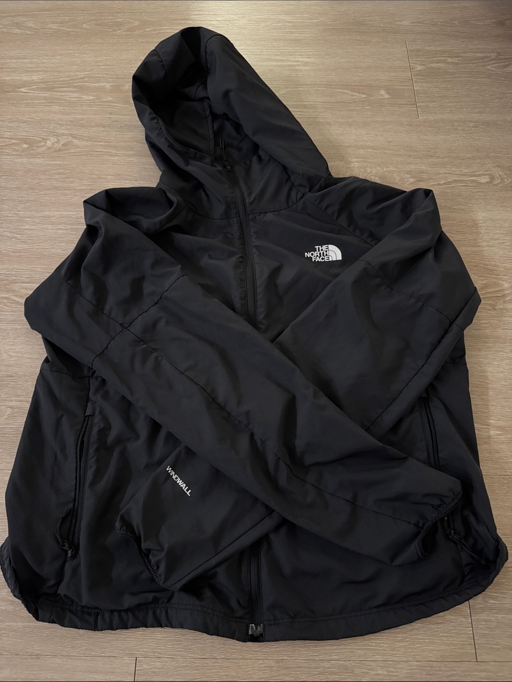 The North Face Black Hooded Windwall Jacket